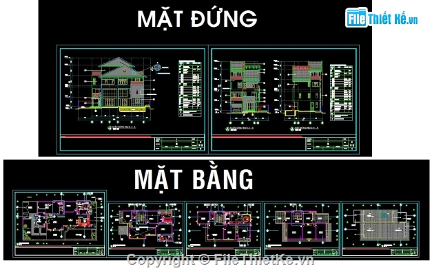 bản vẽ thiết kế,thiết kế bản vẽ thi công,bản vẽ biệt thự đẹp,bản vẽ biệt thự 11x21m